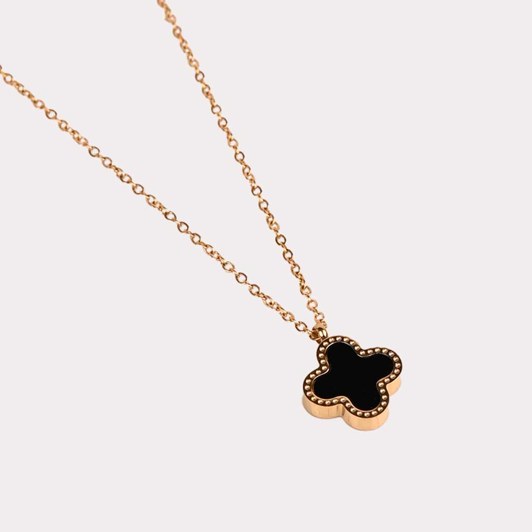 CZ-043 | Black Clover Necklace