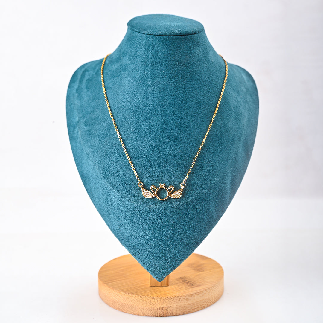 CZ-313 | Swan RIng Necklace