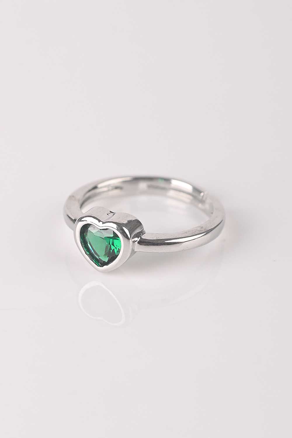 CZ-282 | Green Heart Ring