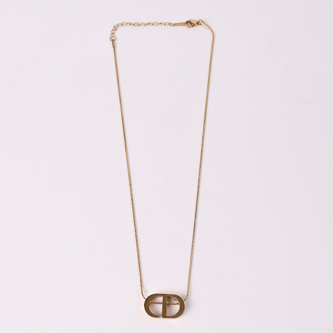 CZ-124 | Golden CD Necklace