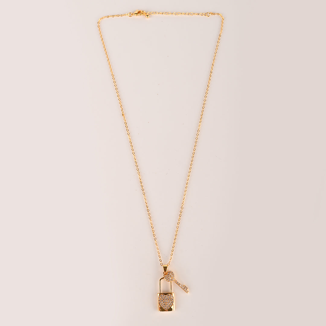 CZ-264 | Lock - Key Necklace