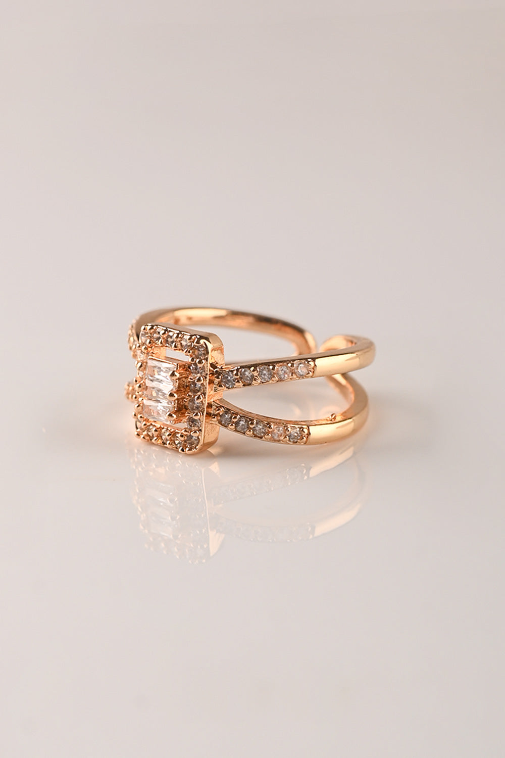 CZ-256  | golden zircon ring
