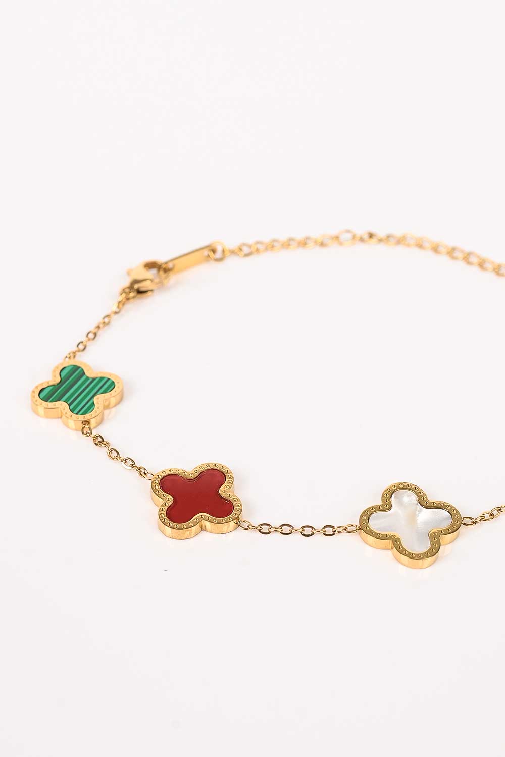 CZ-038 | colorful clover bracelet