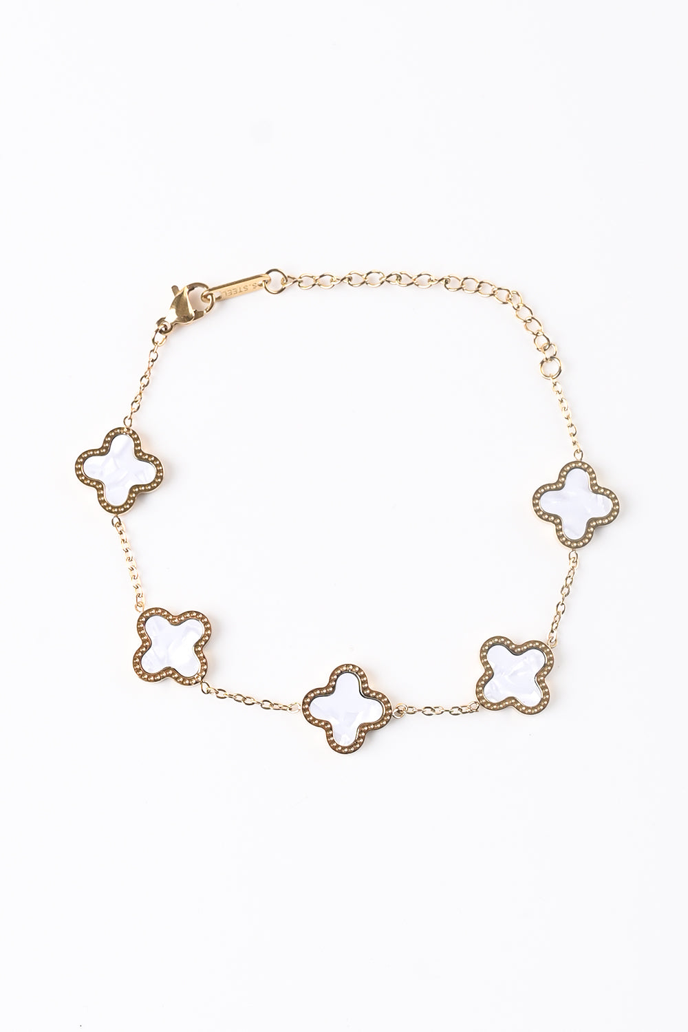 CZ-176 | white clover bracelet