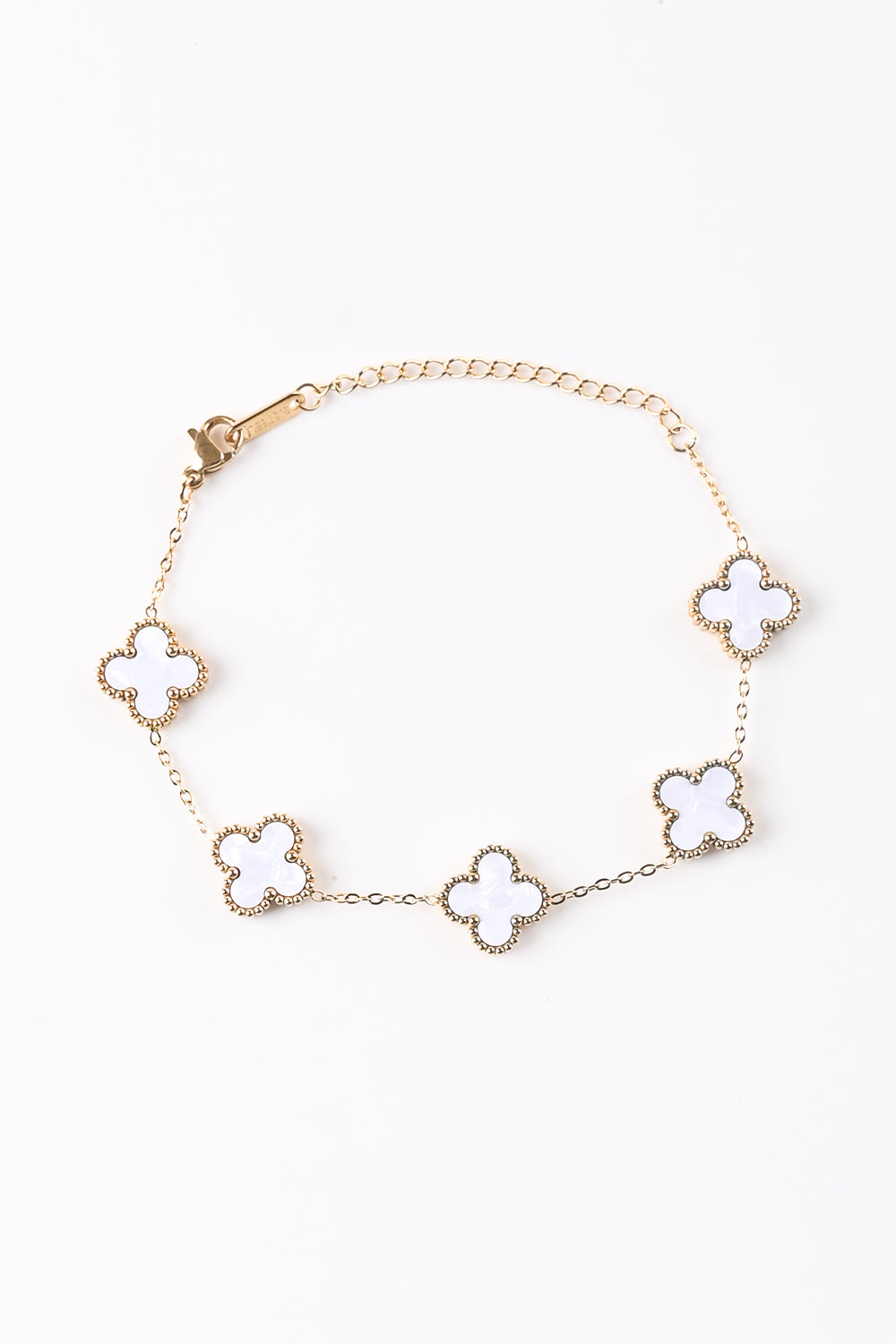 CZ-177 | white clover bracelet