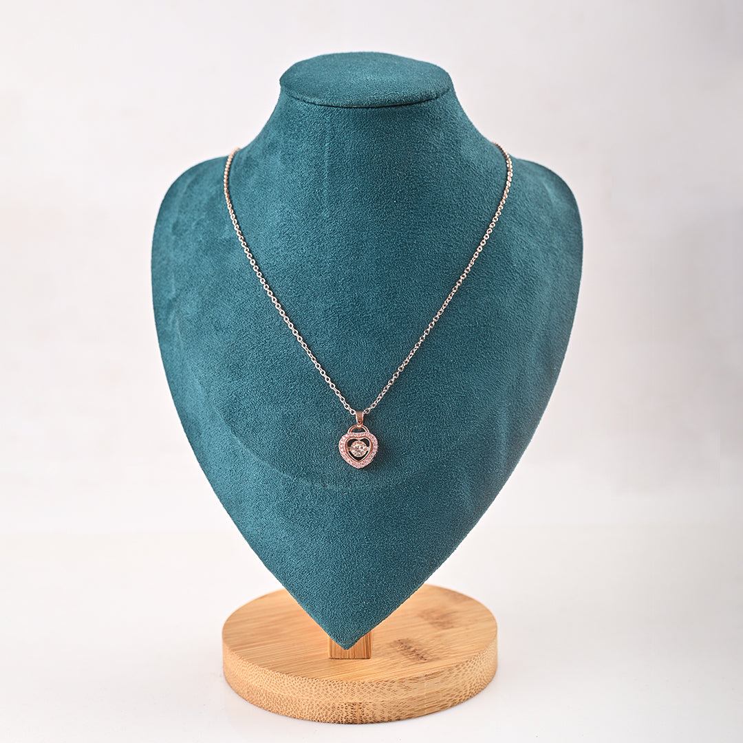 CZ-303 | Heart Stone Necklace