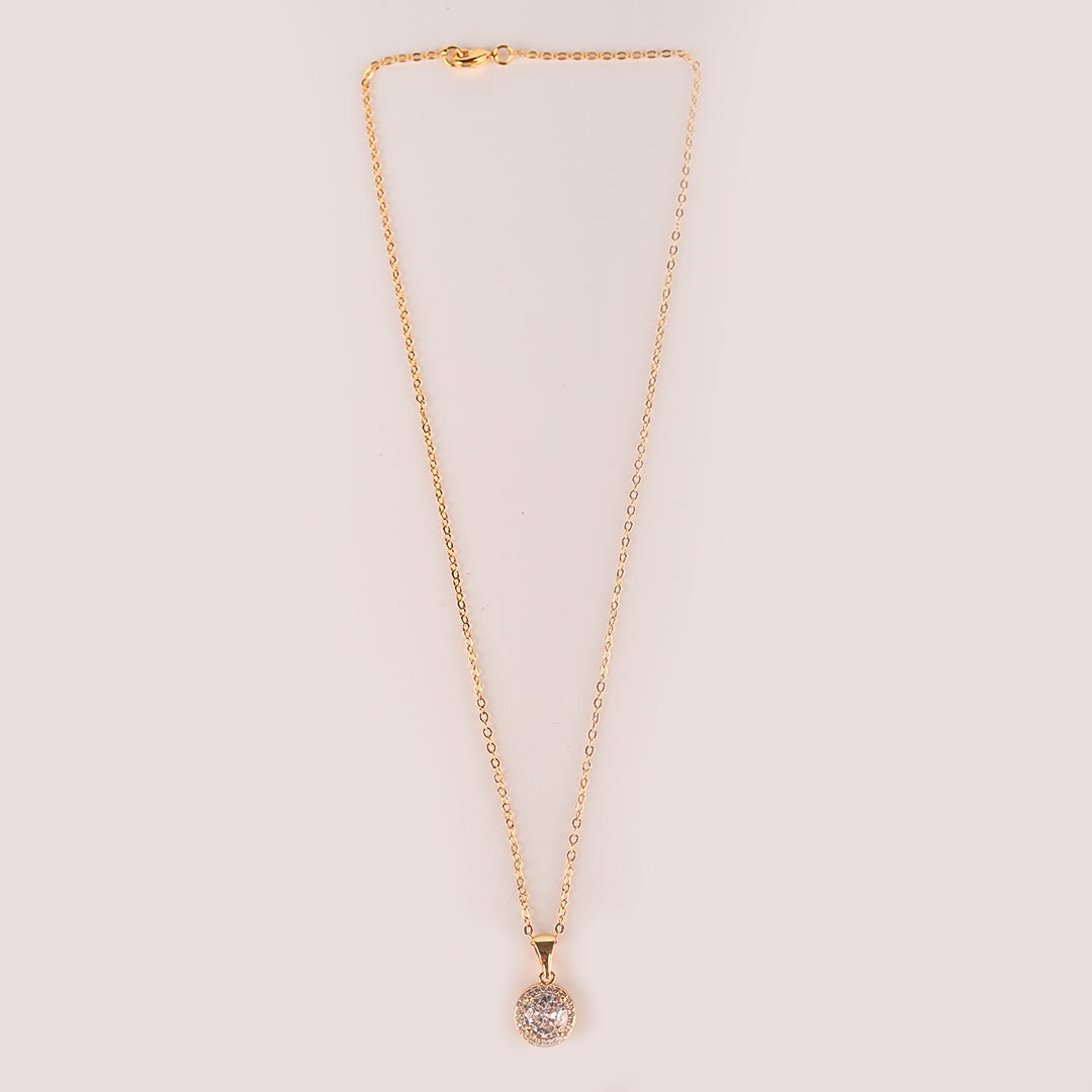 CZ-268 | Golden Stone Necklace