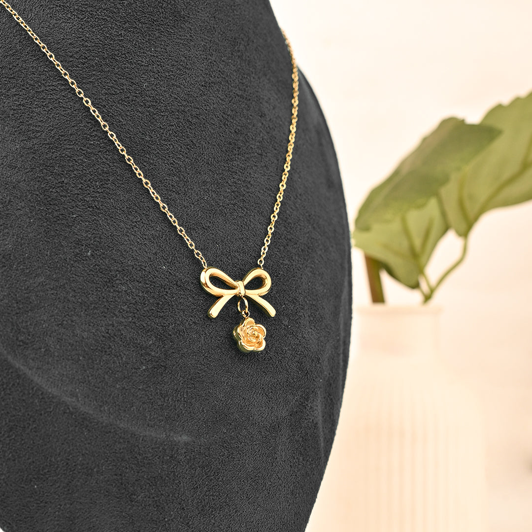 CZ-432 | Bow Necklace